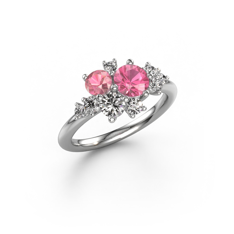 Bild von Ring Veronica 585 Weißgold Pink Saphir 5.4 mm