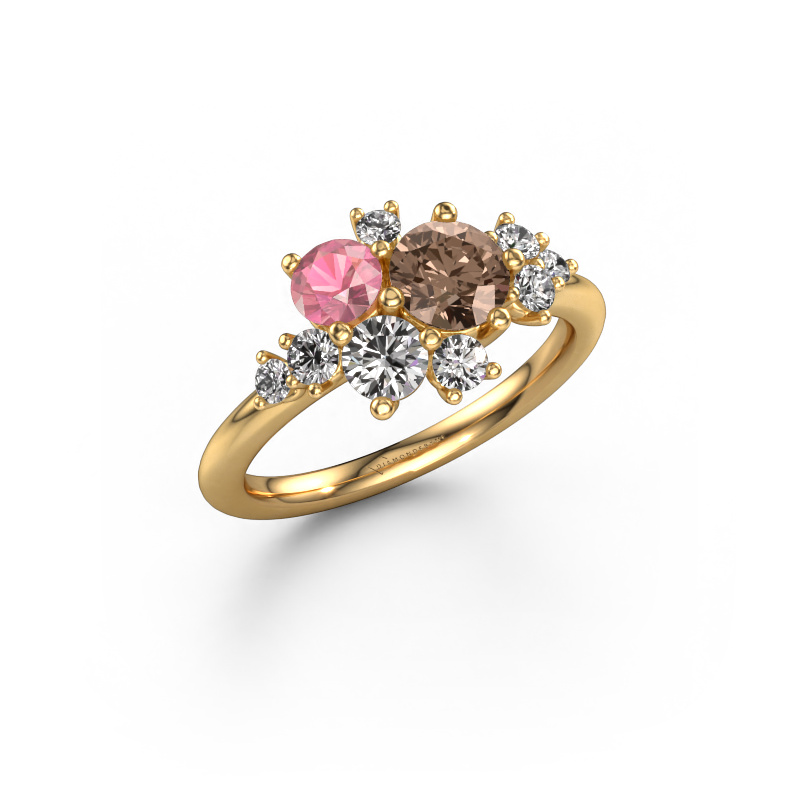 Image of Ring Veronica 585 gold Brown diamond 1.115 crt