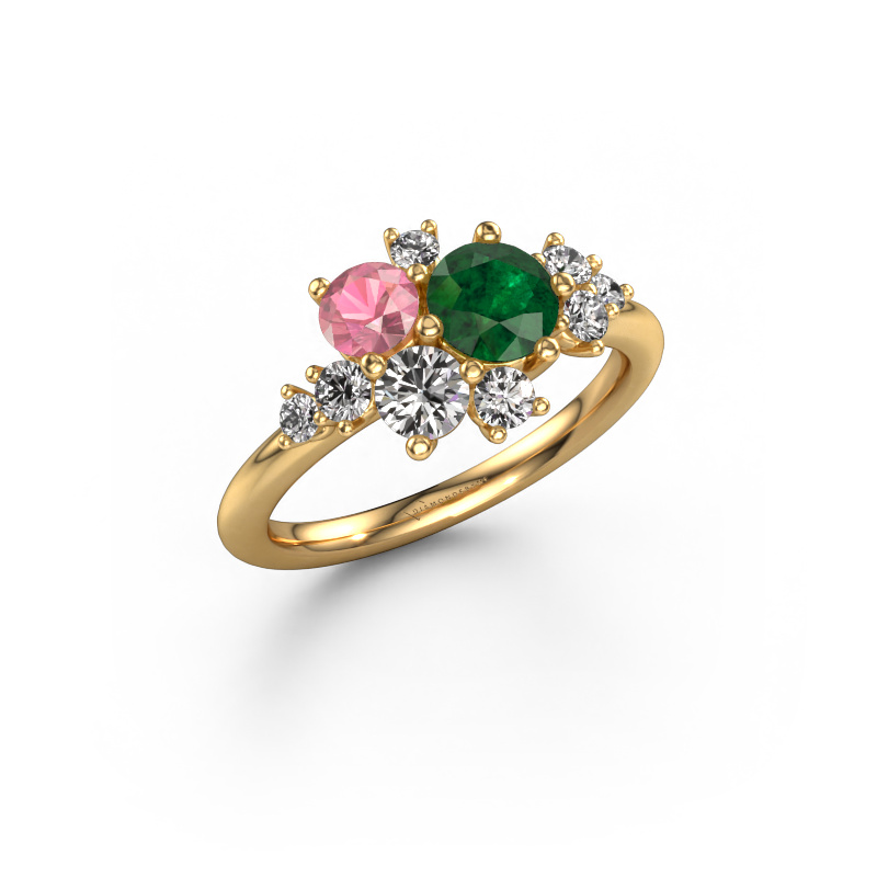 Image of Ring Veronica 585 gold Emerald 5.4 mm