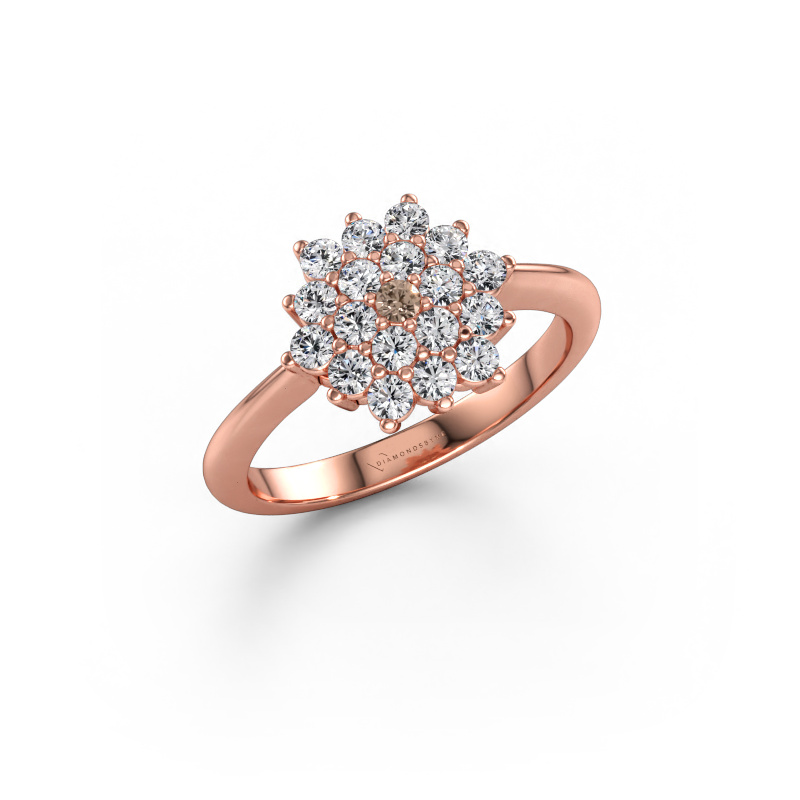 Image de Bague de fiançailles Vickey 585 or rose Diamant brun 0.57 crt