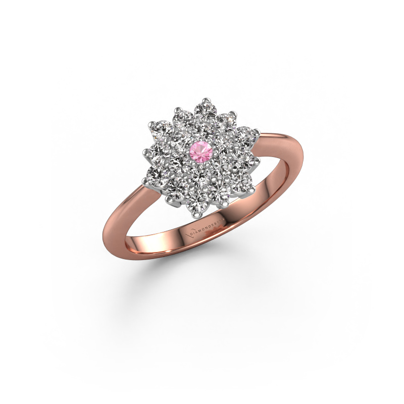 Bild von Verlobungsring Vickey 585 Roségold Pink Saphir 2 mm