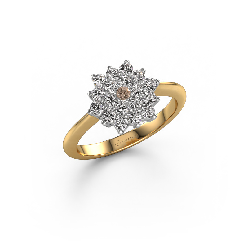Bild von Verlobungsring Vickey 585 Gold Braun Diamant 0.57 crt