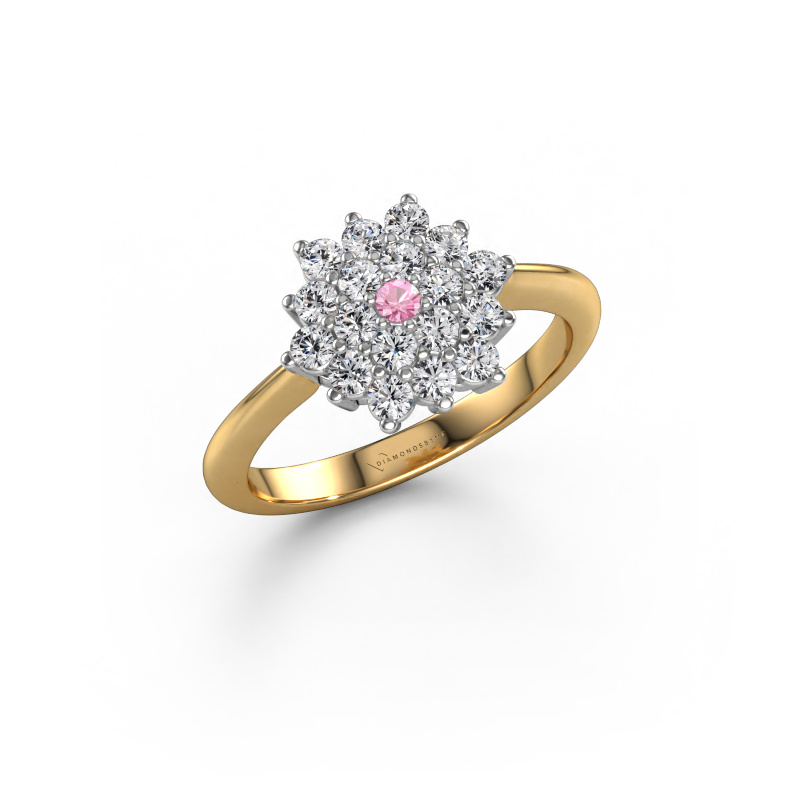 Bild von Verlobungsring Vickey 585 Gold Pink Saphir 2 mm