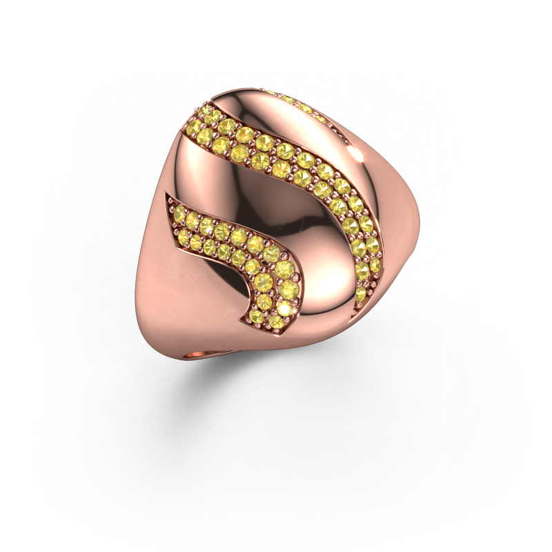 Image of Ring Vilma 585 rose gold Yellow sapphire 1.2 mm