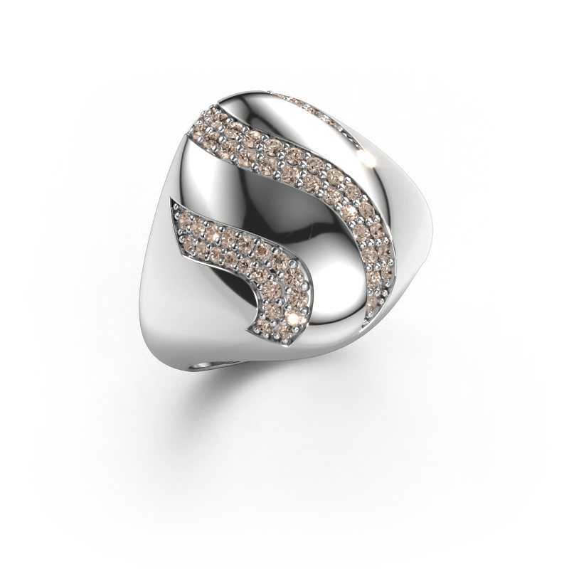 Image de Bague Vilma 585 or blanc Diamant brun 0.333 crt