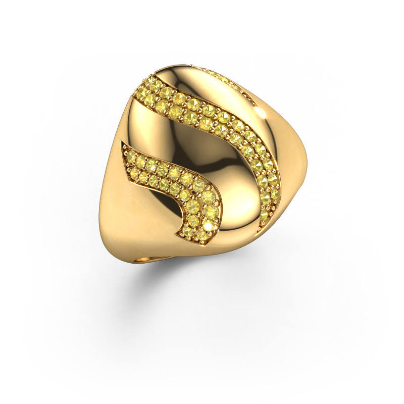 Image of Ring Vilma 585 gold Yellow sapphire 1.2 mm