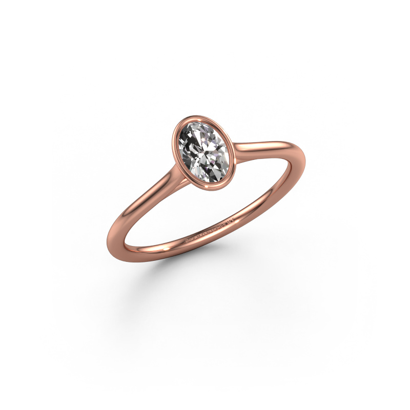 Image of Engagement ring Lavon OVL 585 rose gold Diamond 0.40 crt