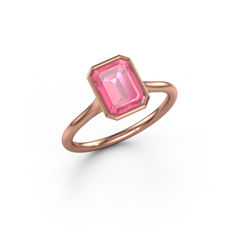 Bild von Verlobungsring Lavon EME 585 Roségold Pink Saphir 8x6 mm