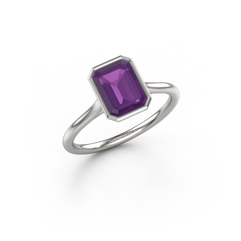 Bild von Verlobungsring Lavon EME 950 Platin Amethyst 8x6 mm