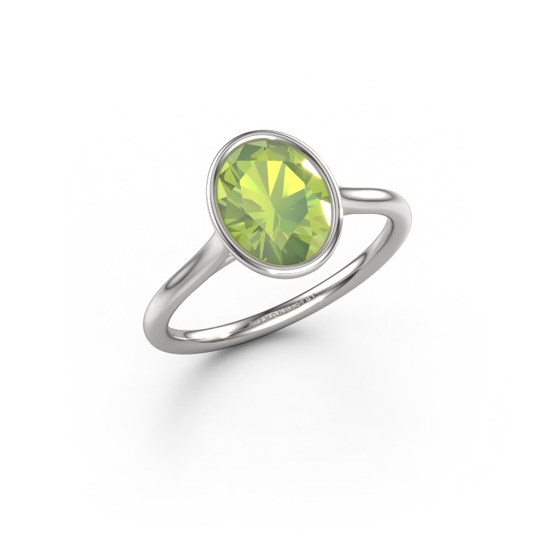 Bild von Verlobungsring Lavon OVL 585 Weißgold Peridot 9x7 mm