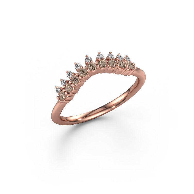 Image of Stackable ring Vivian A 585 rose gold Brown diamond 0.248 crt