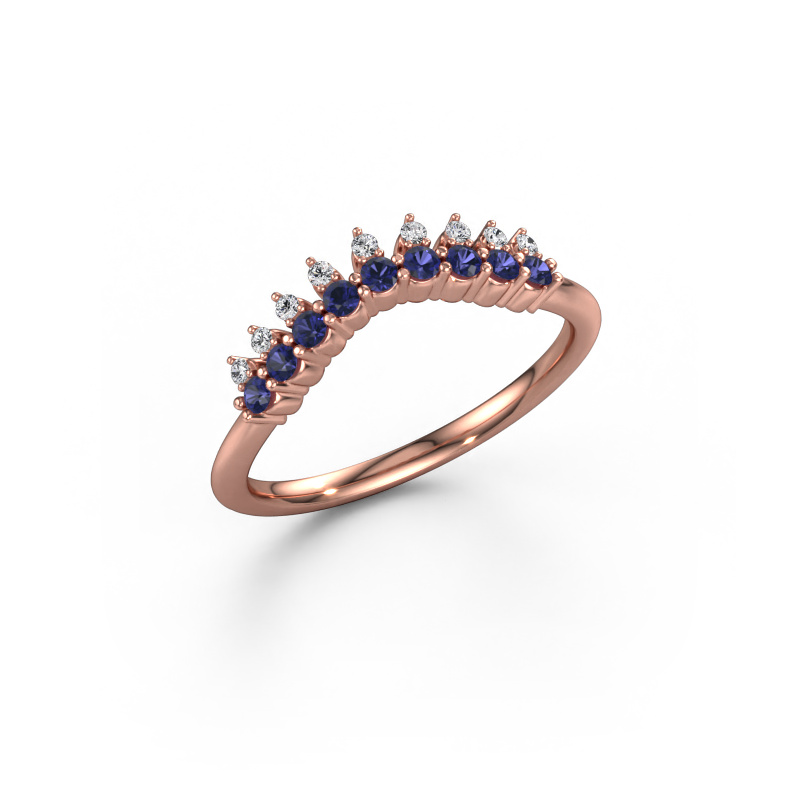 Image de Bague superposable Vivian A 585 or rose Saphir 1.7 mm