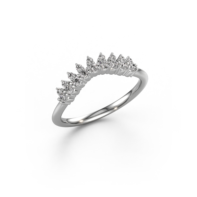 Image of Stackable ring Vivian A 585 white gold Zirconia 1.7 mm