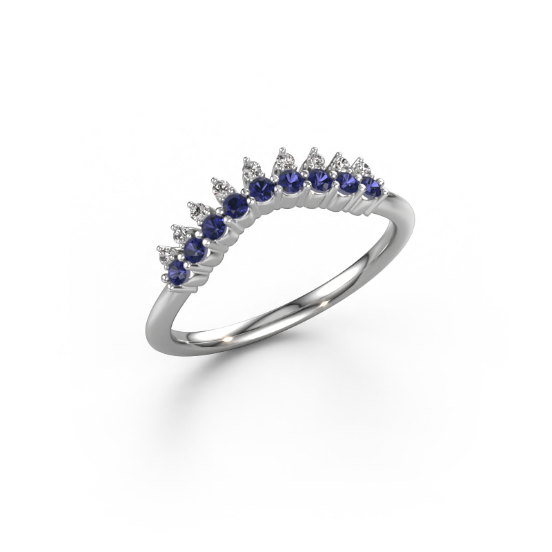 Image of Stackable ring Vivian A 585 white gold Sapphire 1.7 mm