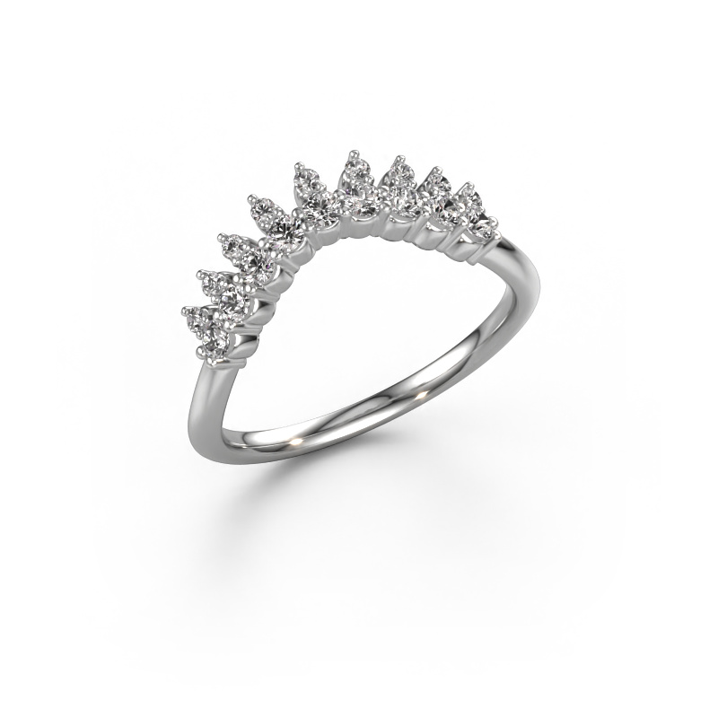 Image of Stackable ring Vivian B 585 white gold Diamond 0.36 crt