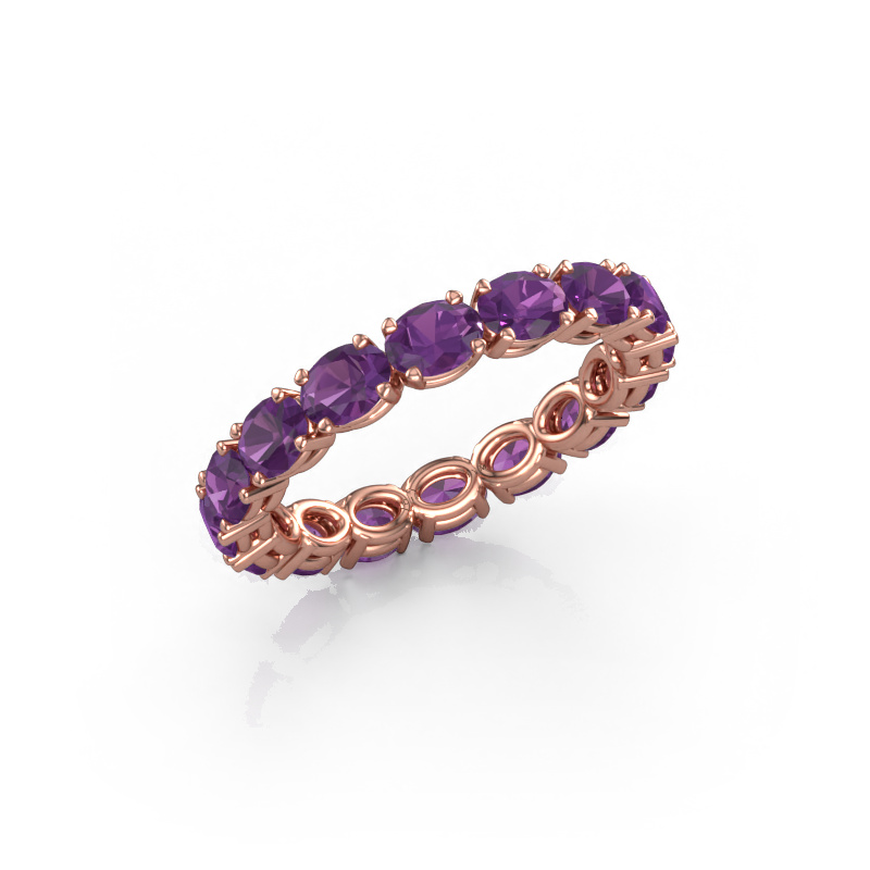 Bild von Ring Vivienne OVL 4x3 585 Roségold Amethyst 4x3 mm
