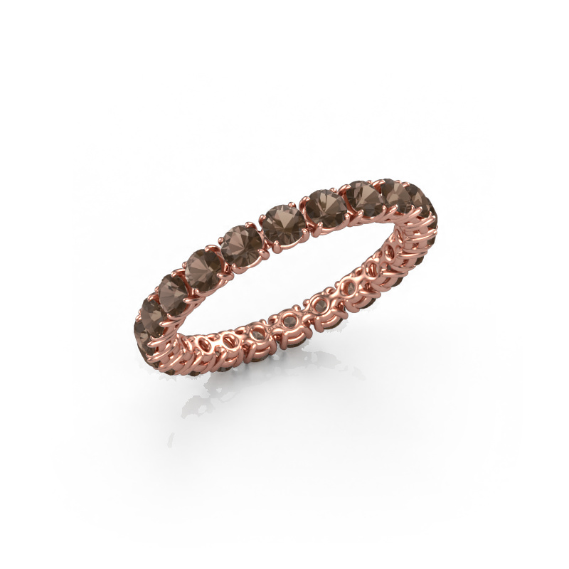 Image of Ring Vivienne 2.7 585 rose gold Smokey quartz 2.7 mm