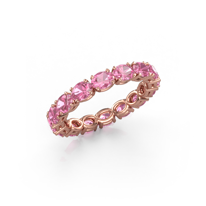 Image of Ring Vivienne OVL 4x3 585 rose gold Pink sapphire 4x3 mm