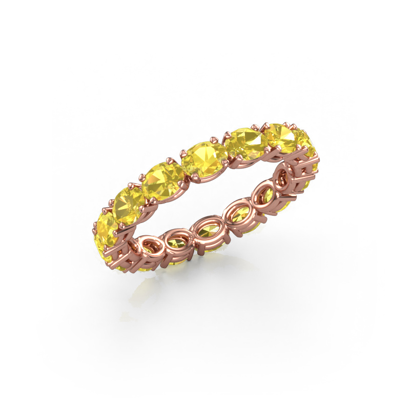 Bild von Ring Vivienne OVL 4x3 585 Roségold Gelb Saphir 4x3 mm