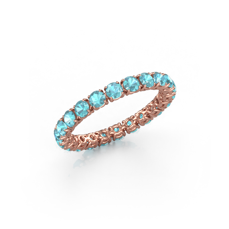 Image of Ring Vivienne 2.7 585 rose gold Blue topaz 2.7 mm