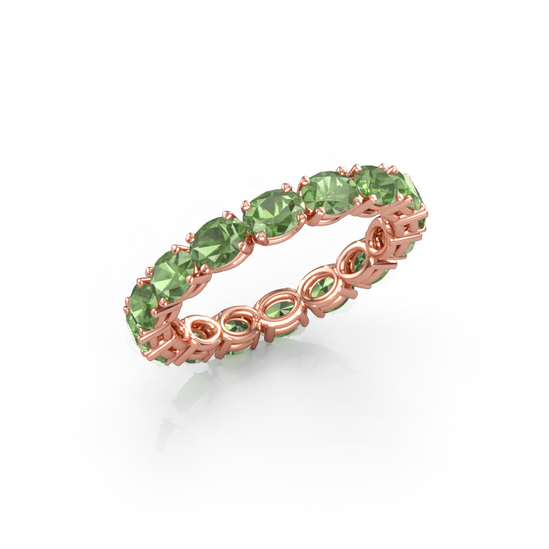 Bild av Ring Vivienne OVL 4x3 585 roséguld Grön turmalin 4x3 mm