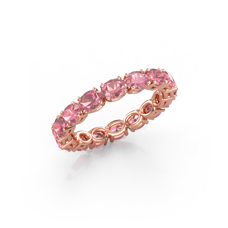 Immagine di Anello Vivienne OVL 4x3 585 oro rosa Tormalina rosa 4x3 mm