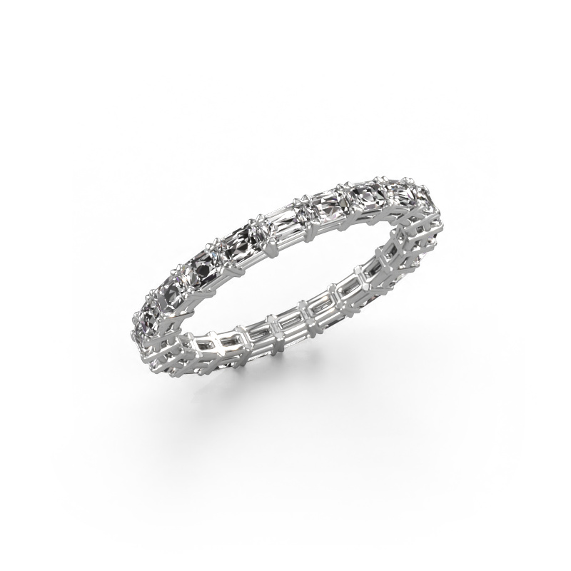 Image of Stackable ring Vivienne EME 3x2 585 white gold Lab-grown diamond 2.20 crt