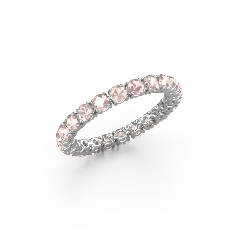 Image of Ring Vivienne 2.7 585 white gold Morganite champagne 2.7 mm