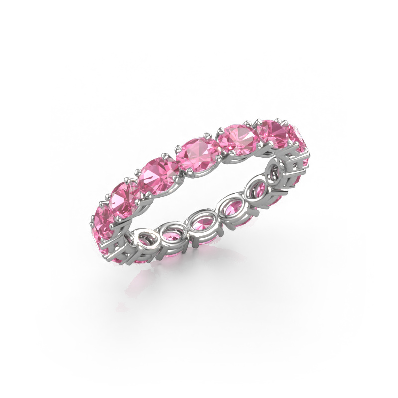 Bild von Ring Vivienne OVL 4x3 585 Weißgold Pink Saphir 4x3 mm