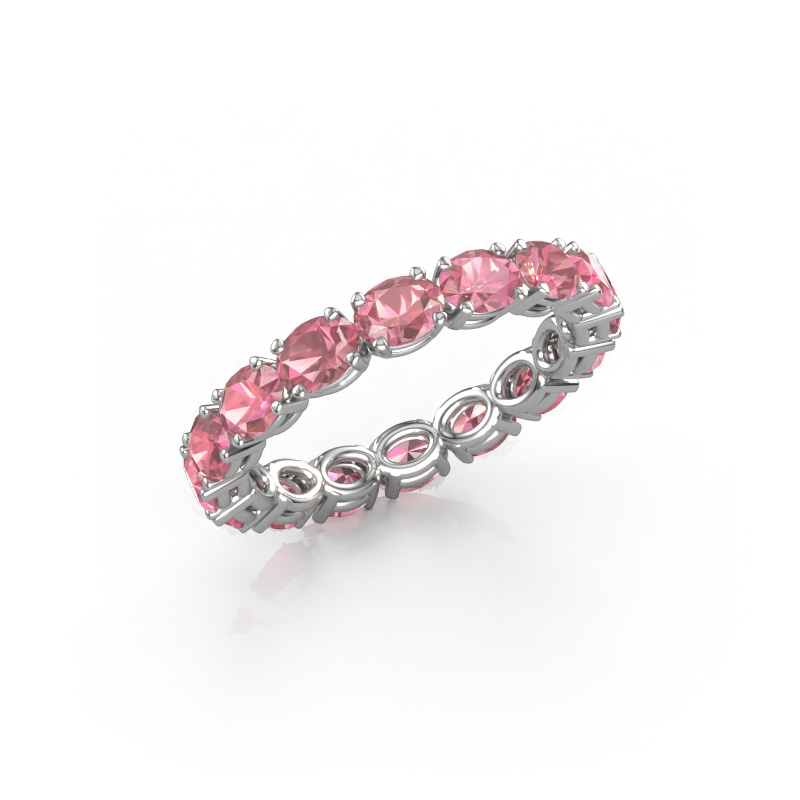 Image of Ring Vivienne OVL 4x3 585 white gold Tourmaline pink 4x3 mm