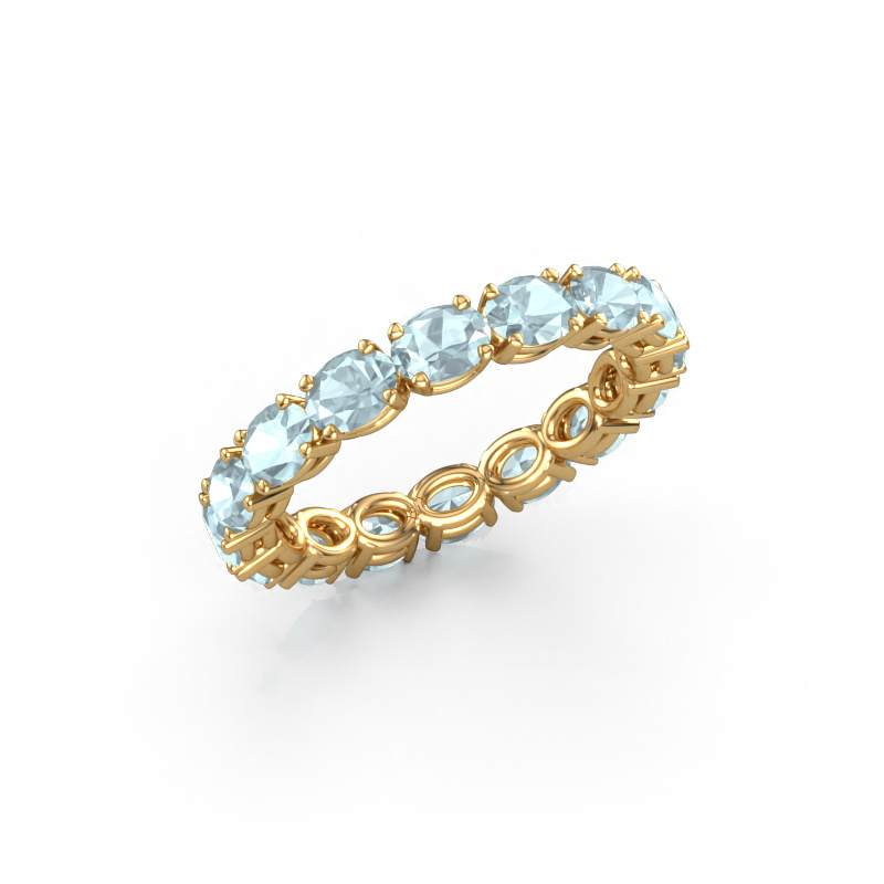 Bild von Ring Vivienne OVL 4x3 585 Gold Aquamarin 4x3 mm