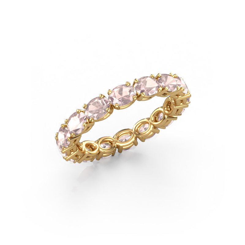 Image of Ring Vivienne OVL 4x3 585 gold Morganite champagne 4x3 mm