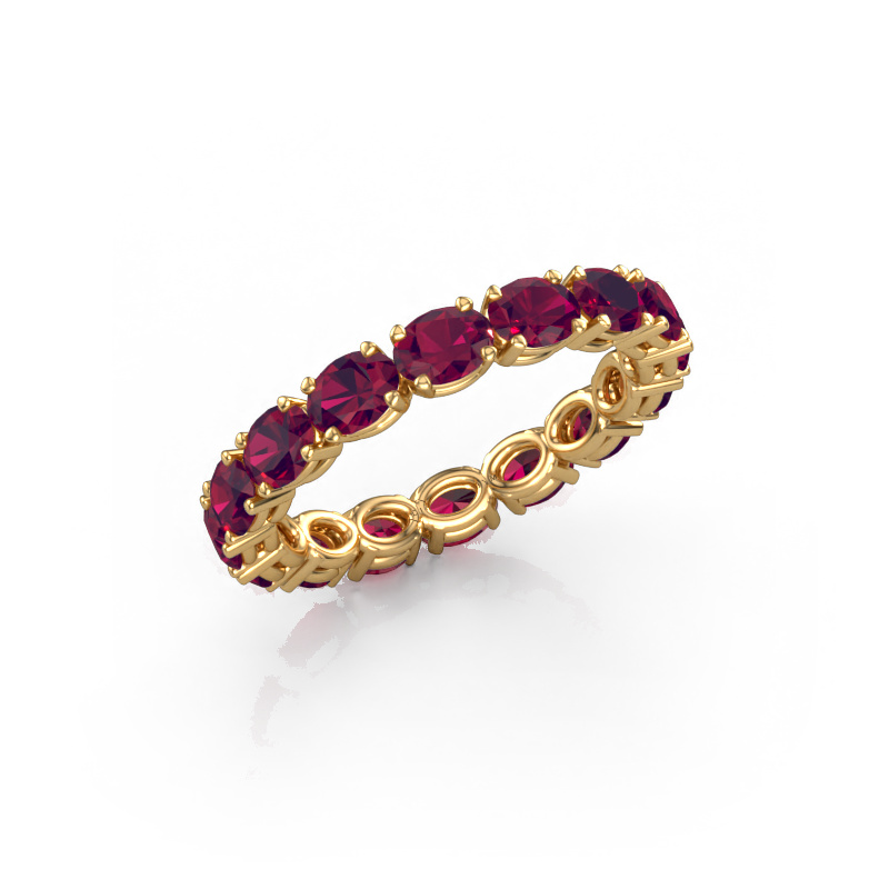 Image of Ring Vivienne OVL 4x3 585 gold Rhodolite 4x3 mm