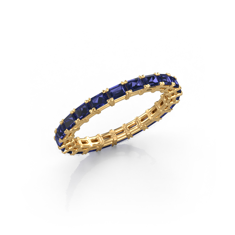 Image of Stackable ring Vivienne EME 3x2 585 gold Sapphire 3x2 mm