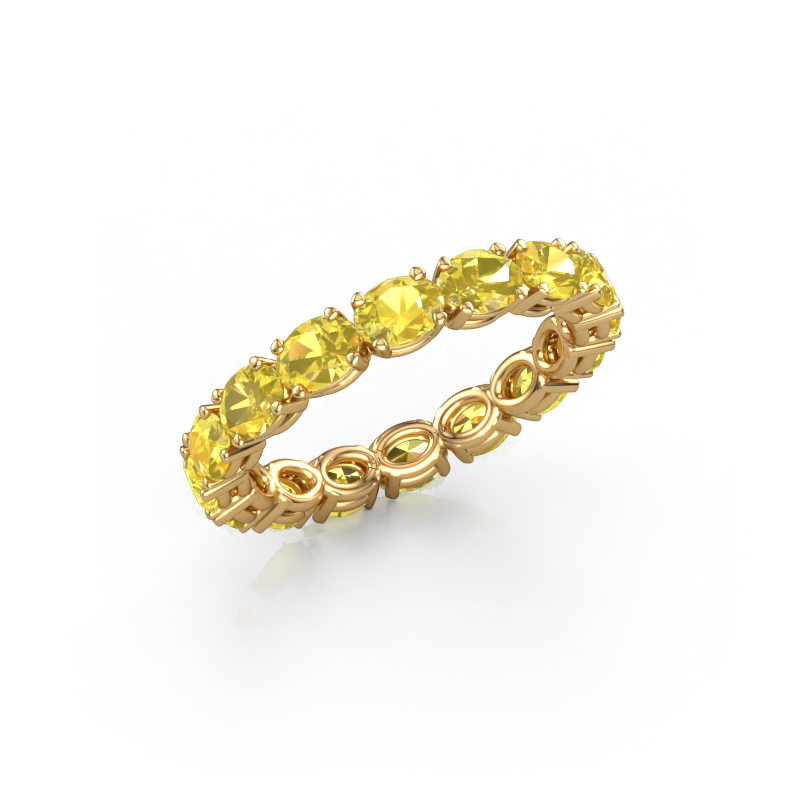 Image of Ring Vivienne OVL 4x3 585 gold Yellow sapphire 4x3 mm