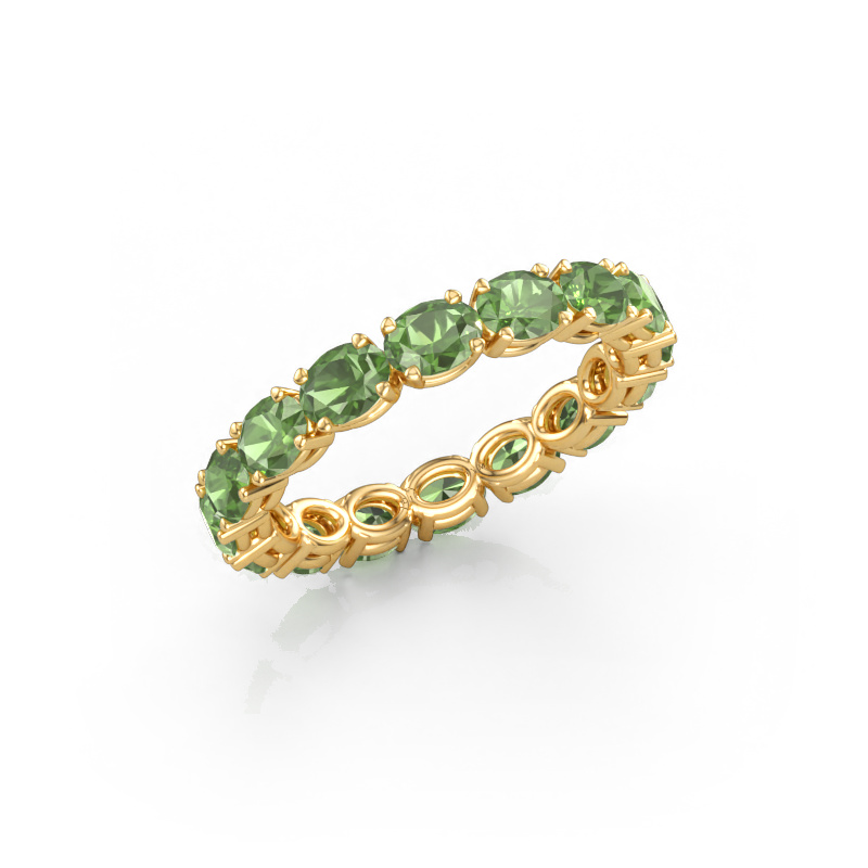 Image de Bague Vivienne OVL 4x3 585 or jaune Vert tourmaline 4x3 mm