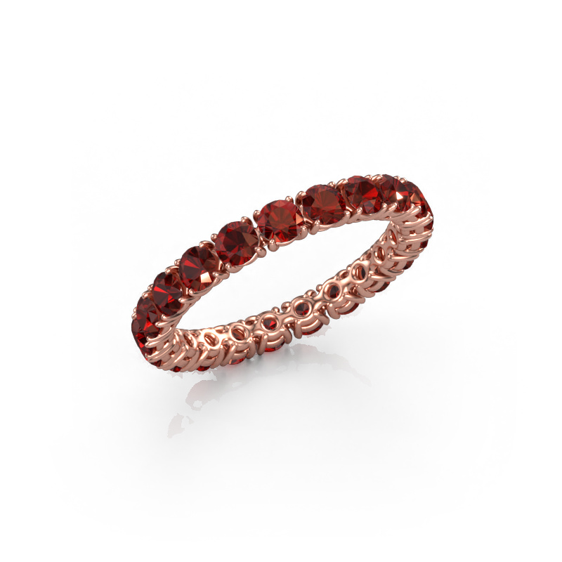 Afbeelding van Ring Vivienne 2.9 585 rosé goud Granaat 2.9 mm