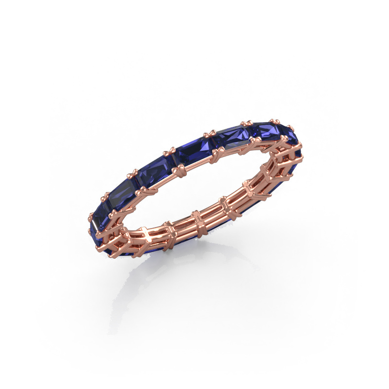 Image of Stackable ring Vivienne EME 4x2 585 rose gold Sapphire 4x2 mm