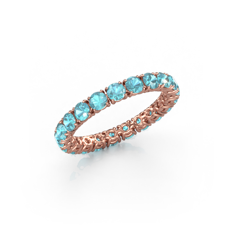 Image of Ring Vivienne 2.9 585 rose gold Blue topaz 2.9 mm