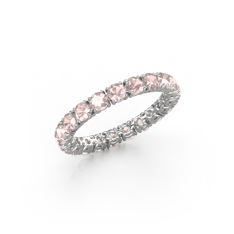 Image of Ring Vivienne 2.9 585 white gold Morganite champagne 2.9 mm