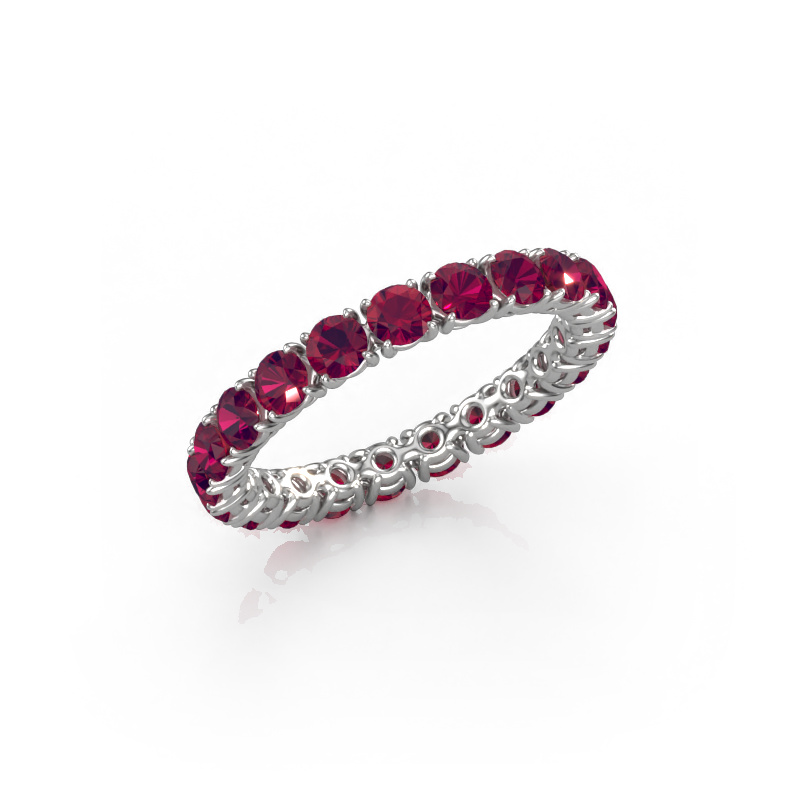 Image of Ring Vivienne 2.9 585 white gold Rhodolite 2.9 mm