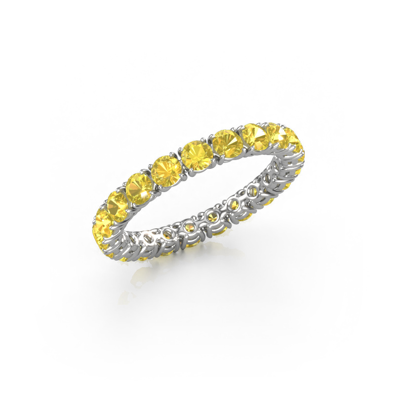 Bild von Ring Vivienne 2.9 585 Weißgold Gelb Saphir 2.9 mm