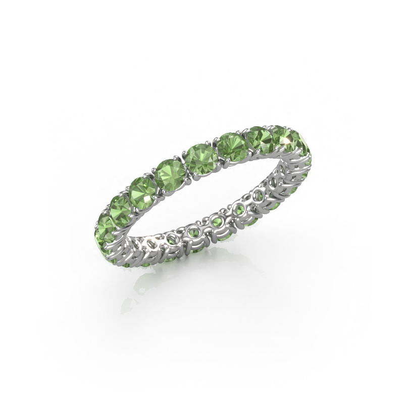Image of Ring Vivienne 2.9 585 white gold Tourmaline green 2.9 mm