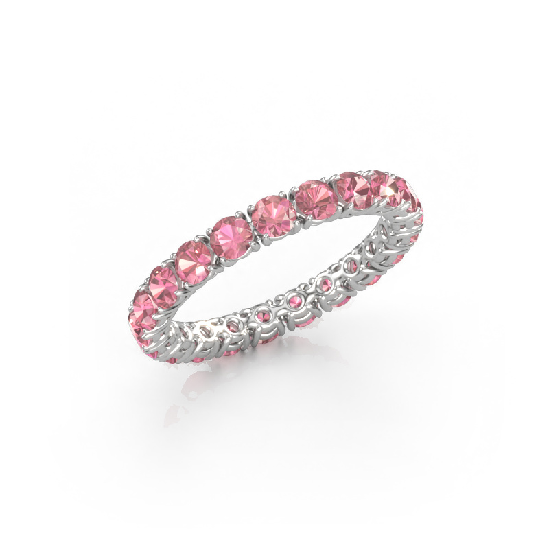 Afbeelding van Ring Vivienne 2.9 585 witgoud Toermalijn pink 2.9 mm
