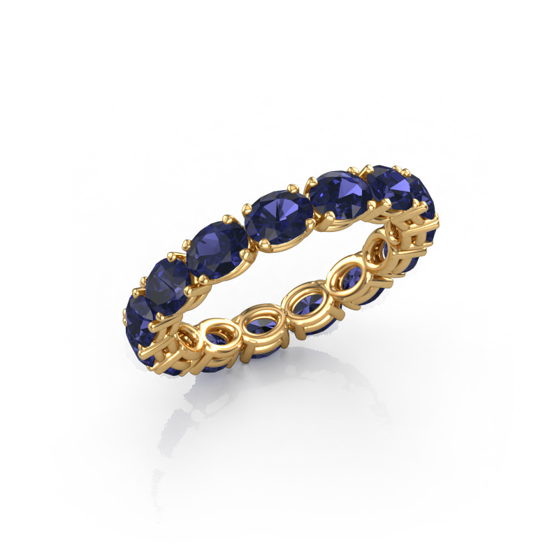 Image of Ring Vivienne OVL 4.5x3.5 585 gold Sapphire 4.5x3.5 mm