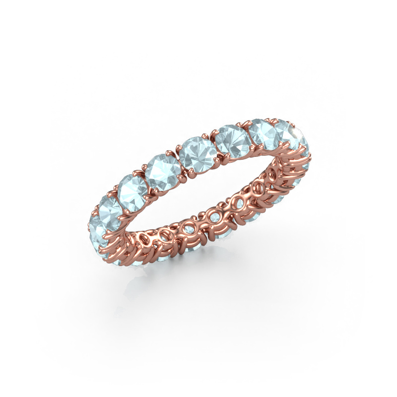 Bild von Vorsteckring Vivienne 3.4 585 Roségold Aquamarin 3.4 mm