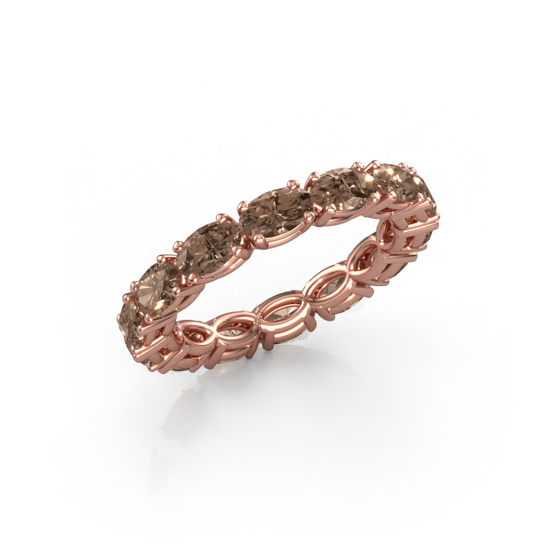 Image of Ring Vivienne OVL 5x3 585 rose gold Brown diamond 3.22 crt