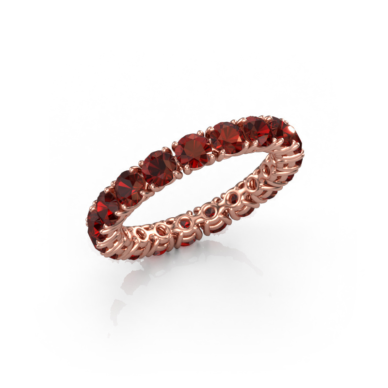 Bild von Vorsteckring Vivienne 3.4 585 Roségold Granat 3.4 mm