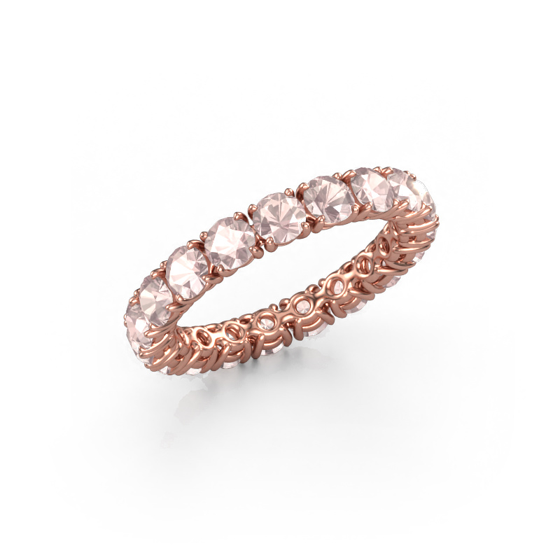 Image of Stackable ring Vivienne 3.4 585 rose gold Morganite champagne 3.4 mm