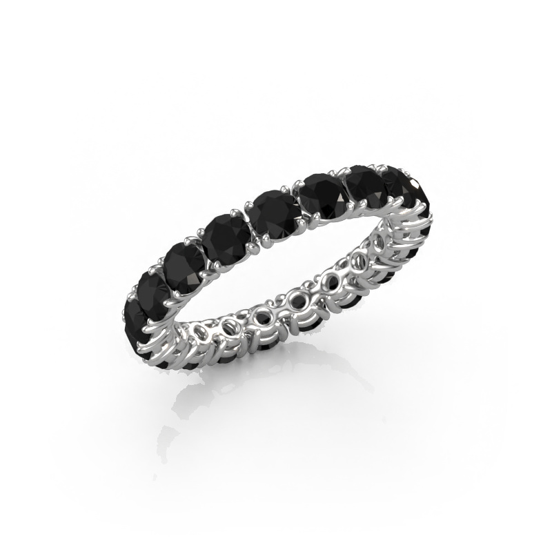 Image of Stackable ring Vivienne 3.4 585 white gold Black diamond 3.240 crt